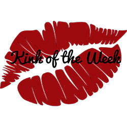 The red lips with kink of the week text in the middle